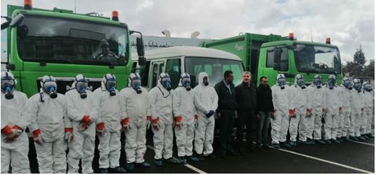 COVID-19: Greater Amman Municipality deploys EBRD- and DFID-funded vehicles for sanitisation 